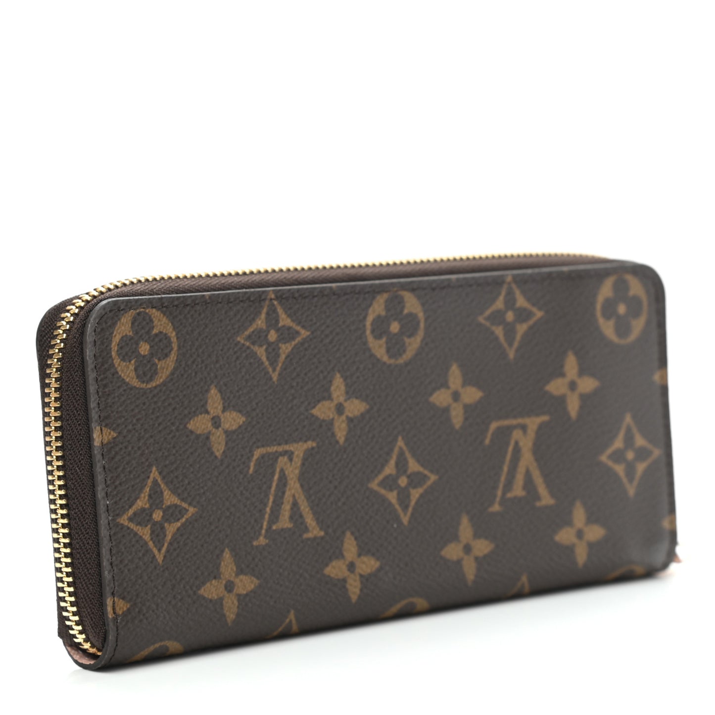 Monogram Clemence Wallet Rose Ballerine