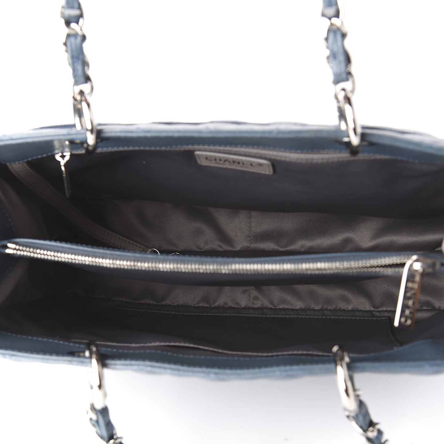 Caviar Quilted Grand Shopping Tote GST Blue