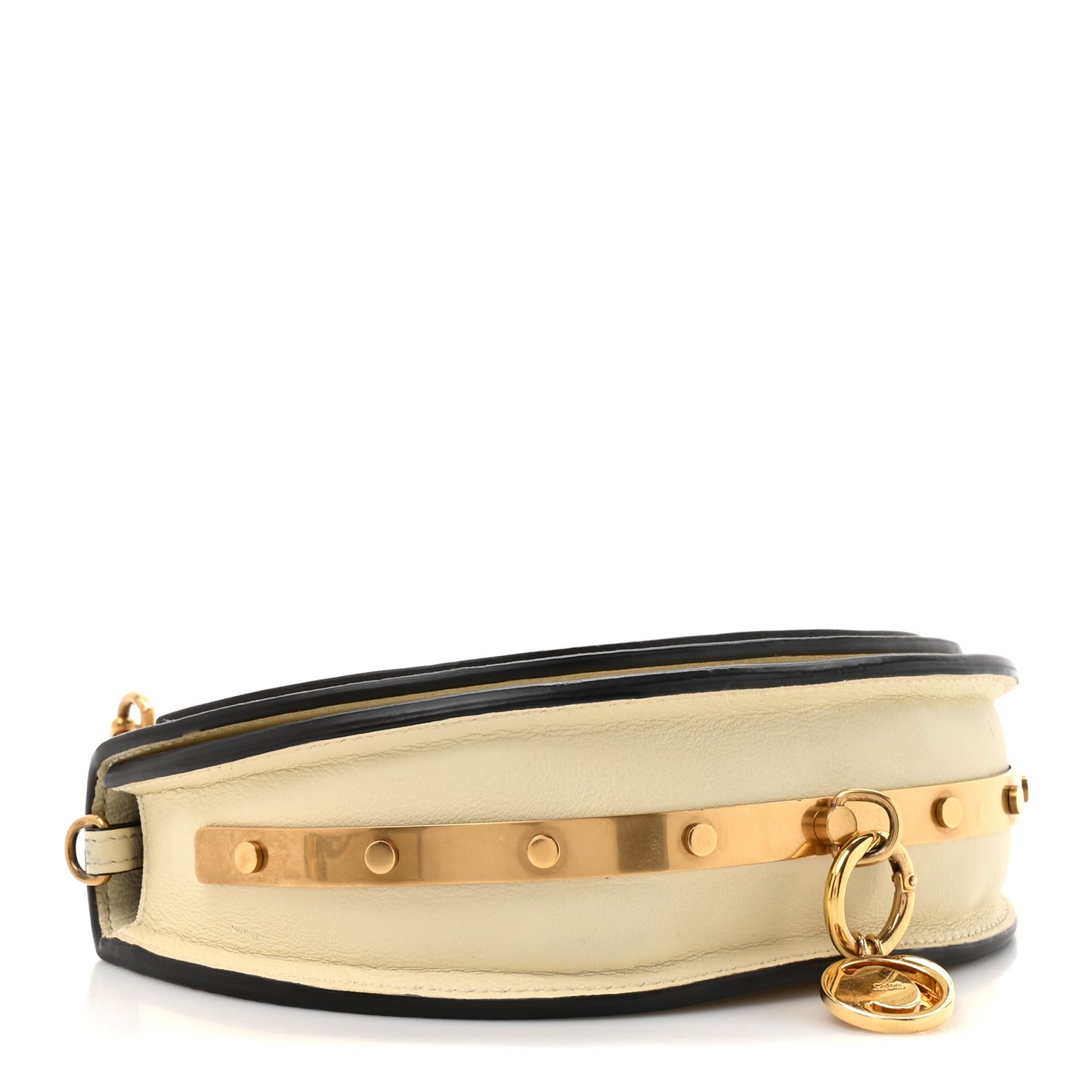 Calfskin Small Nile Bracelet Minaudiere Bag Off White
