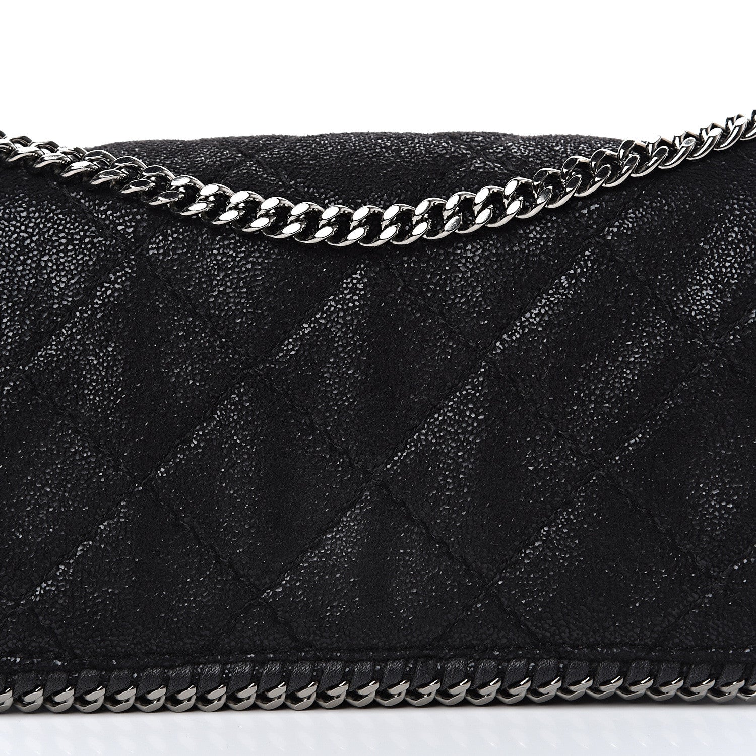 Stella McCartney Shaggy Deer Quilted Falabella Crossbody Bag Black 7 of 10