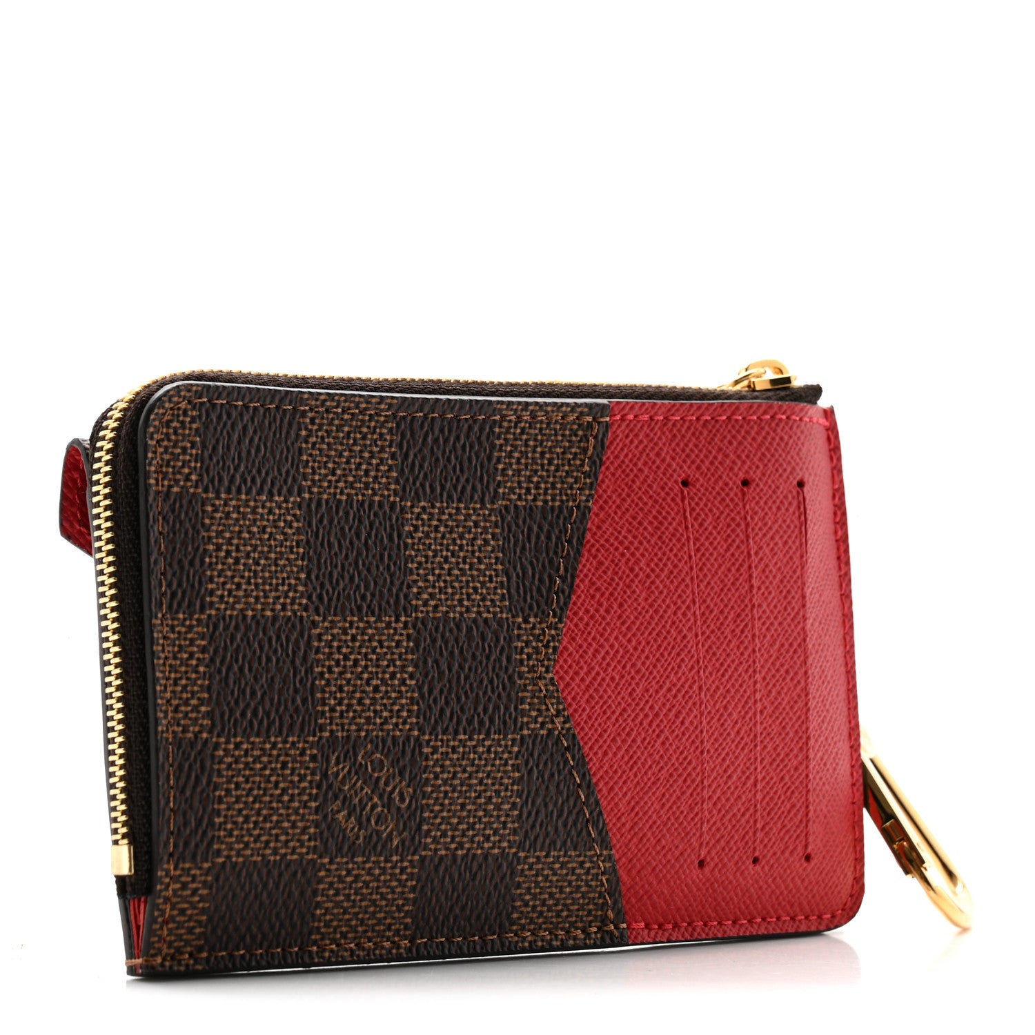 Louis Vuitton Damier Ebene Recto Verso Card Holder Red 3 of 6