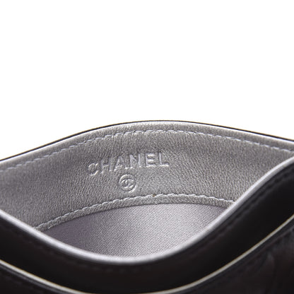 Chanel Lambskin Camellia Embossed Card Holder Black 7 of 10