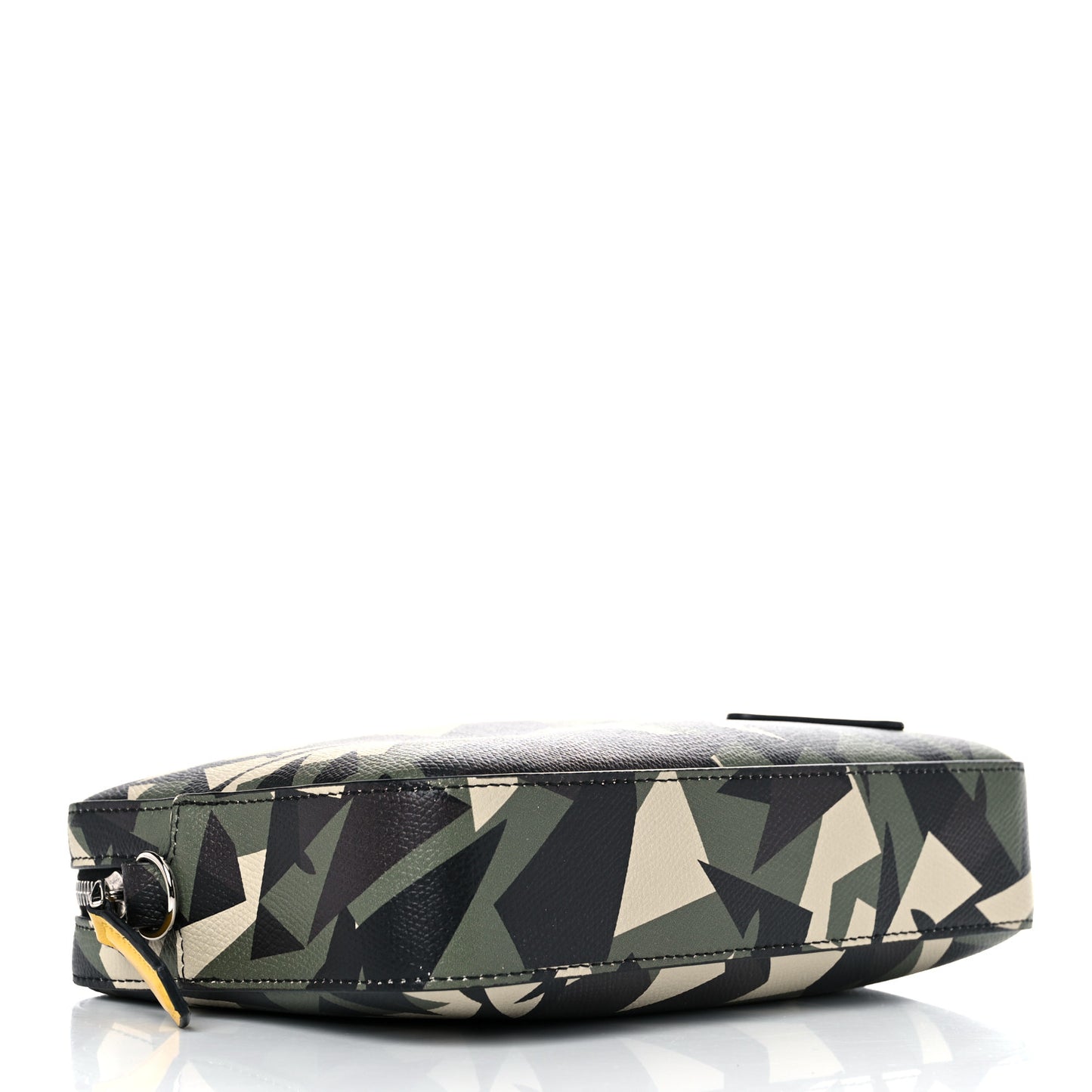 Textured Calfskin Bugs Camouflage Medium Camera Case Multicolor Military