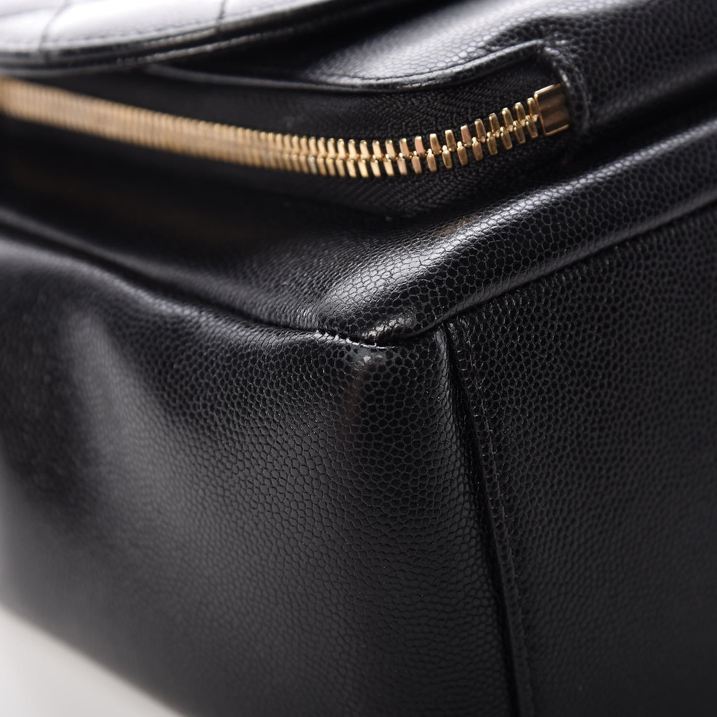 Caviar Quilted Large Business Affinity Flap Black