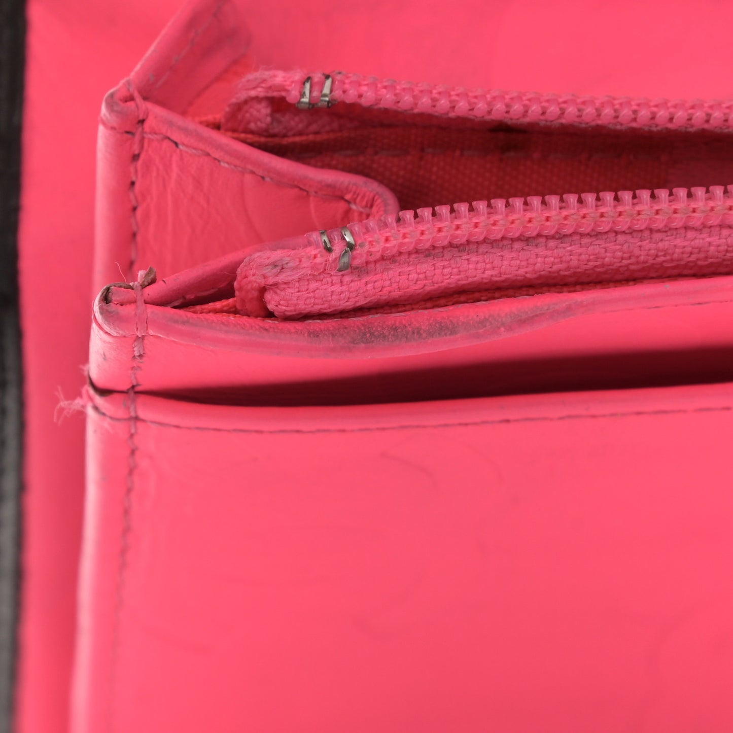 Calfskin Quilted Cambon Yen Wallet Black