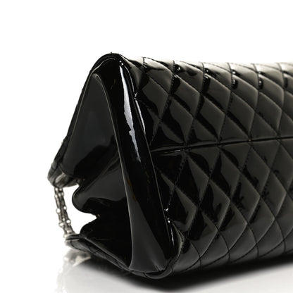 Chanel Patent Quilted Medium Just Mademoiselle Bowling Bag Black 9 of 10
