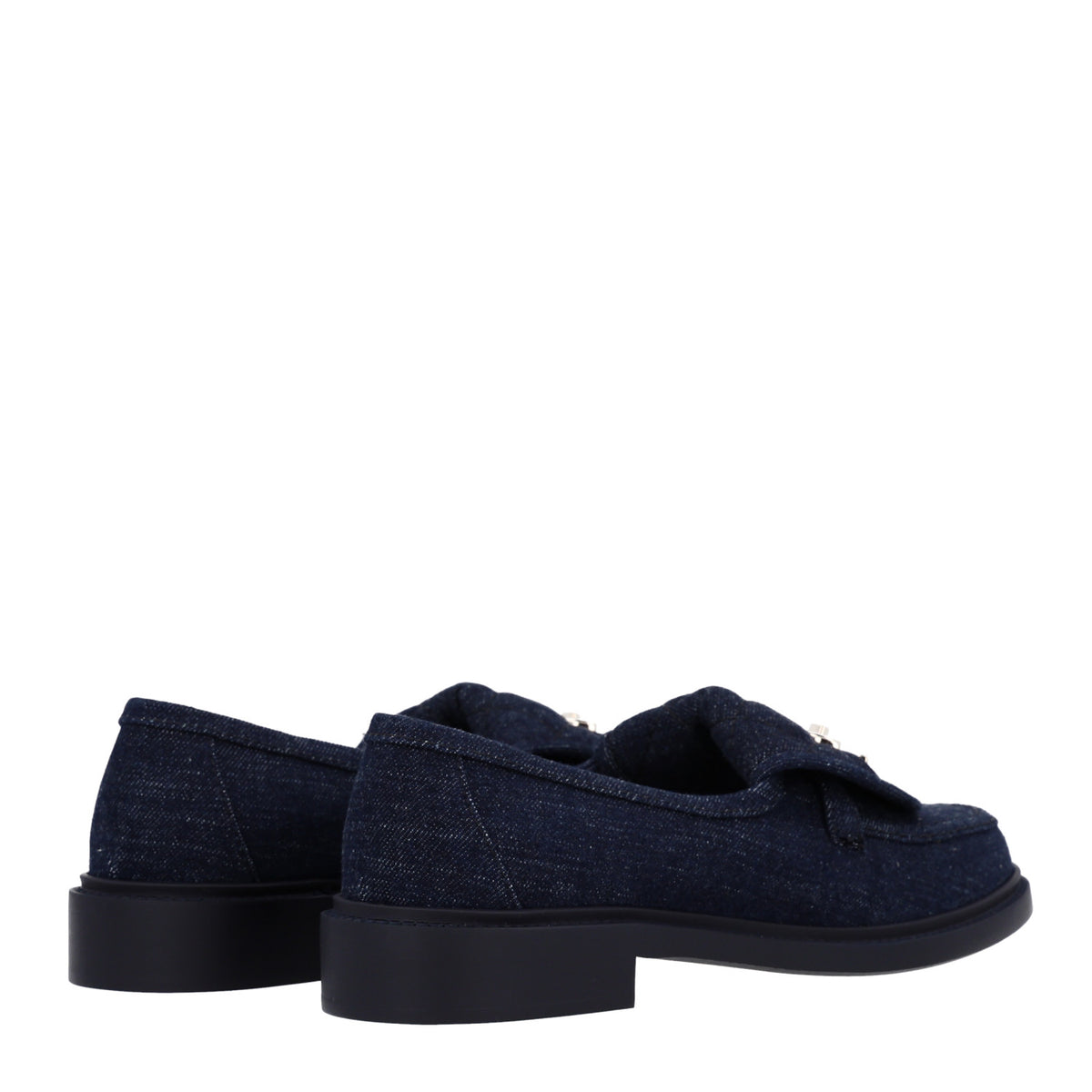 Chanel Denim CC Turnlock Loafers 39.5 Dark Blue 5 of 11