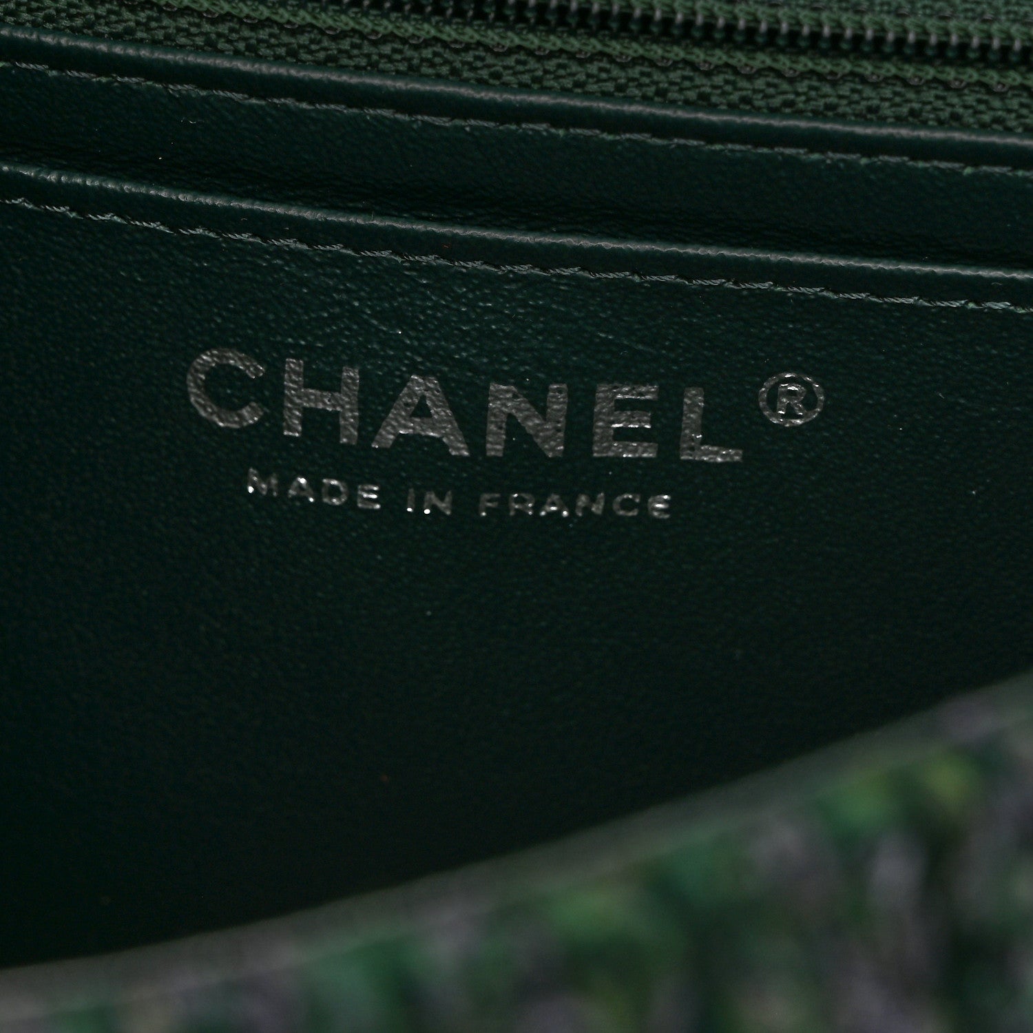 Chanel Wool Tweed Quilted Mini Rectangular Flap Green 6 of 10