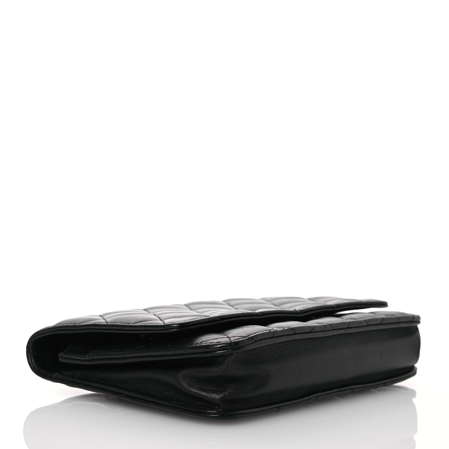 Chanel Lambskin Quilted Wallet On Chain WOC Black 4 of 16