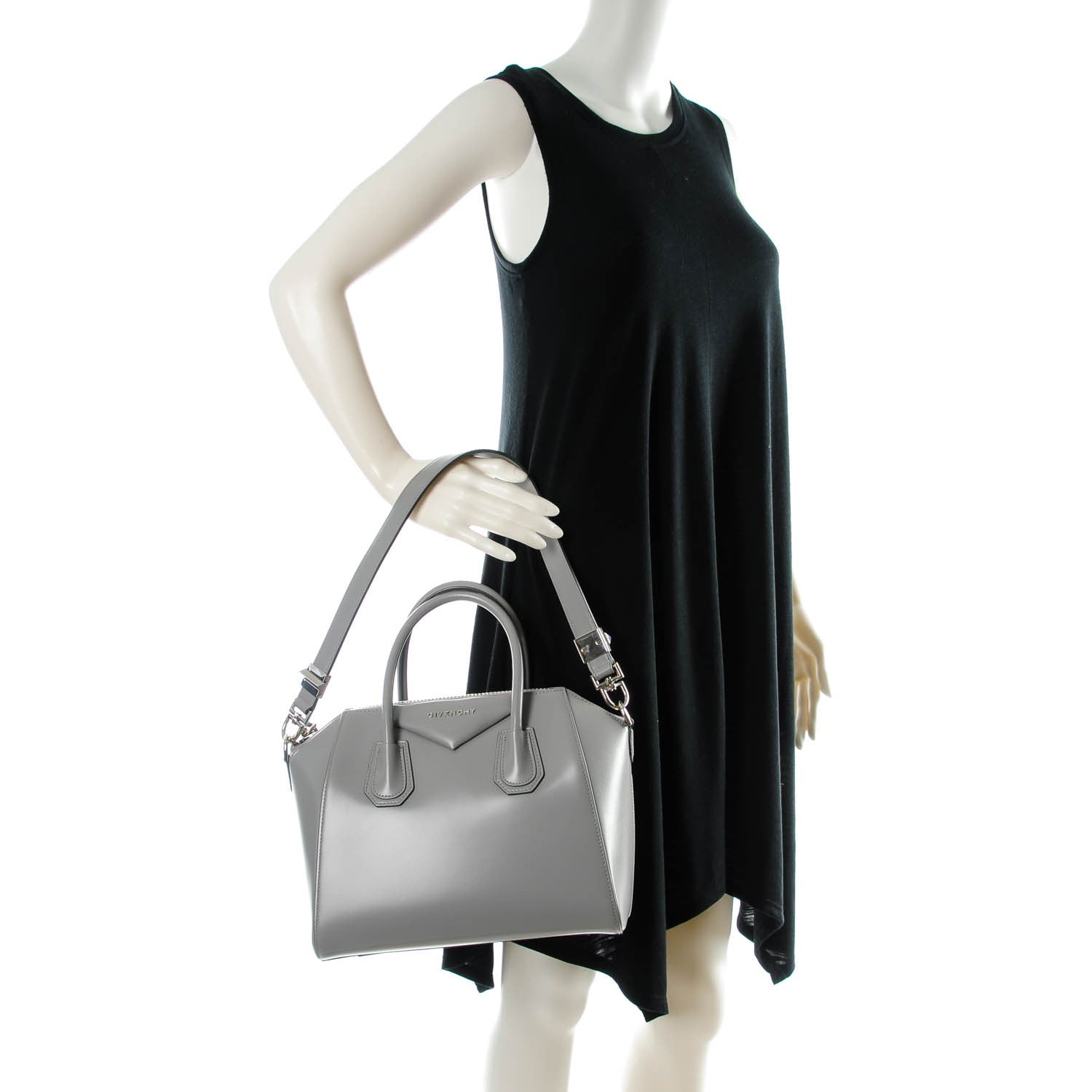 Givenchy Shiny Lord Calfskin Small Antigona Pearl Grey 2 of 7