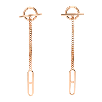 Hermes 18K Rose Gold Echappee Earrings 1 of 5