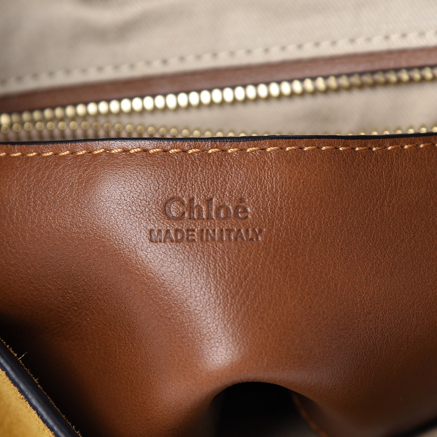 Suede Small Lexa Shoulder Bag Mustard Brown