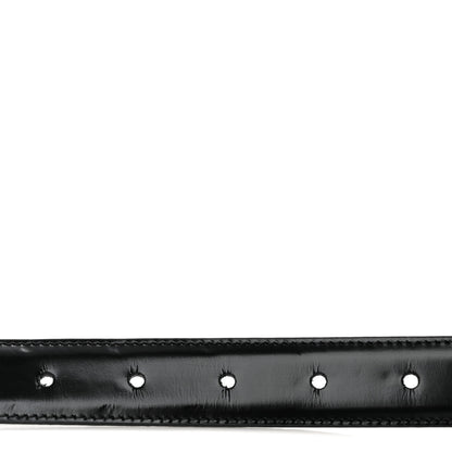 Celine Box Calfskin Medium 25mm Triomphe Belt 70 28 Black 3 of 6