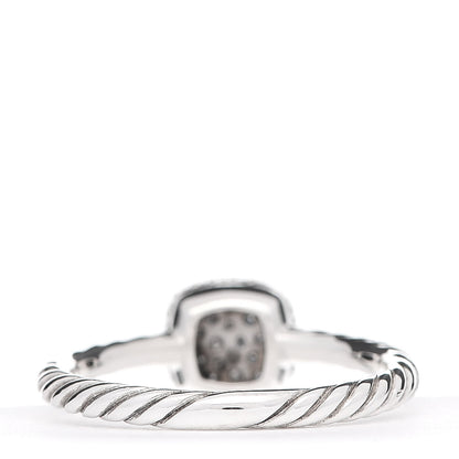 David Yurman Sterling Silver Diamond 8mm Petite Pave Ring 54 6.75 3 of 5