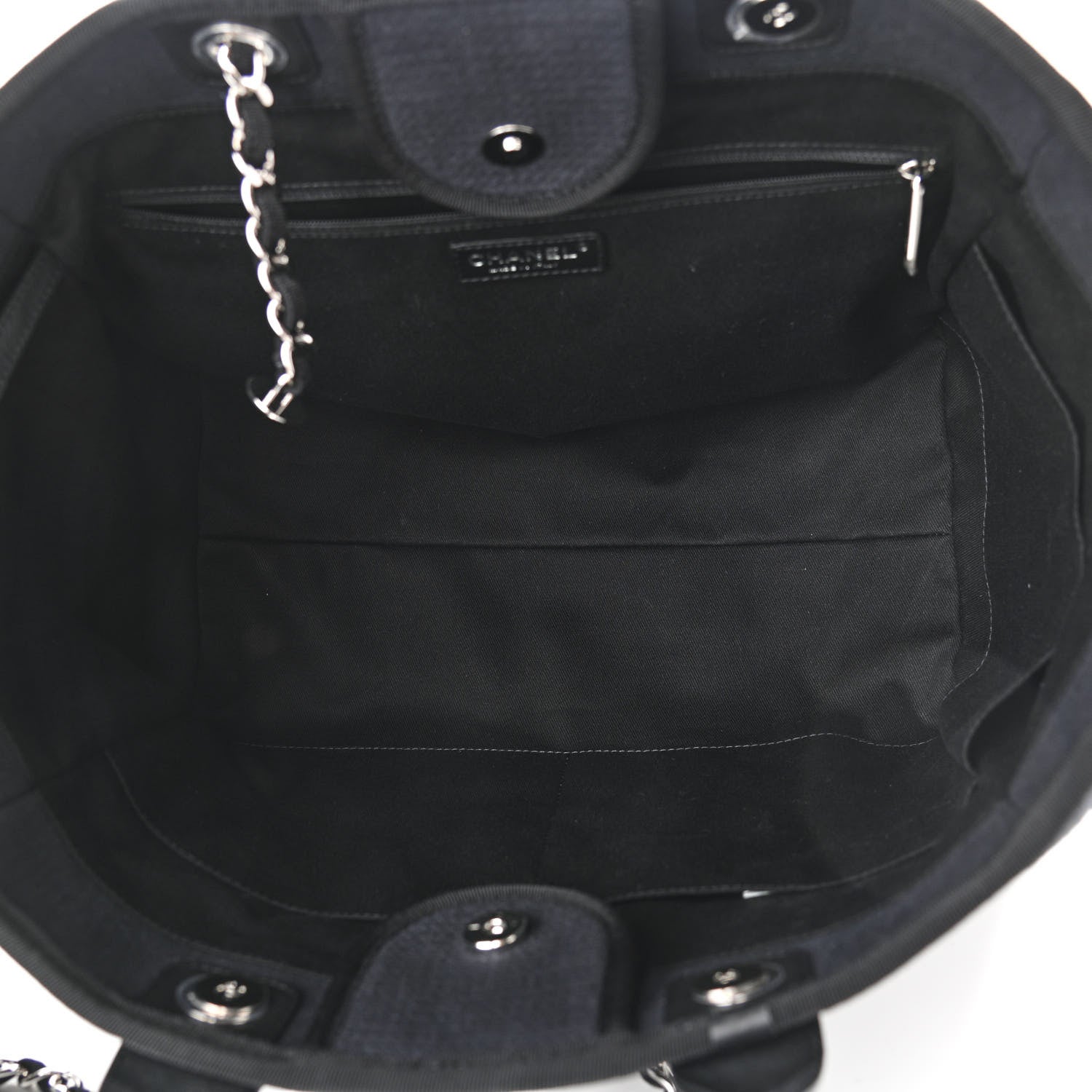 Chanel Mixed Fibers Medium Deauville Tote Black 6 of 12