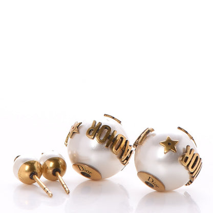 Christian Dior Pearl J'Adior Mise En Dior Tribal Earrings Gold 3 of 5