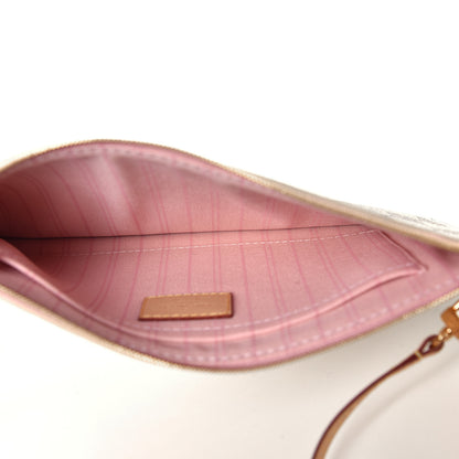 Louis Vuitton Damier Azur Neverfull MM GM Pochette Rose Ballerine 4 of 4