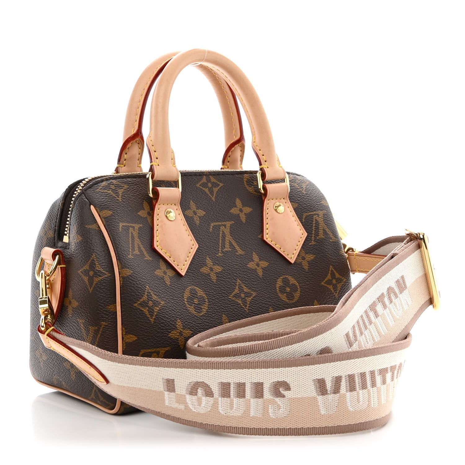 Louis Vuitton Monogram Speedy Bandouliere 20 Beige 3 of 13