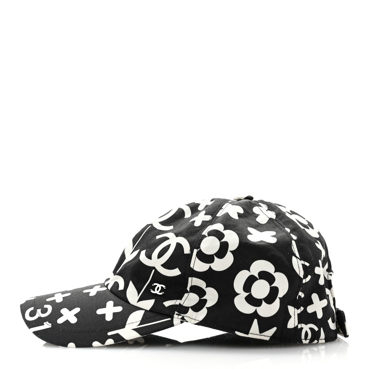 Cotton Cap Hat Black White
