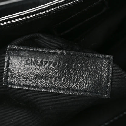 Saint Laurent Crinkled Calfskin Matelasse Monogram Medium Niki Shopper Tote Black 7 of 11