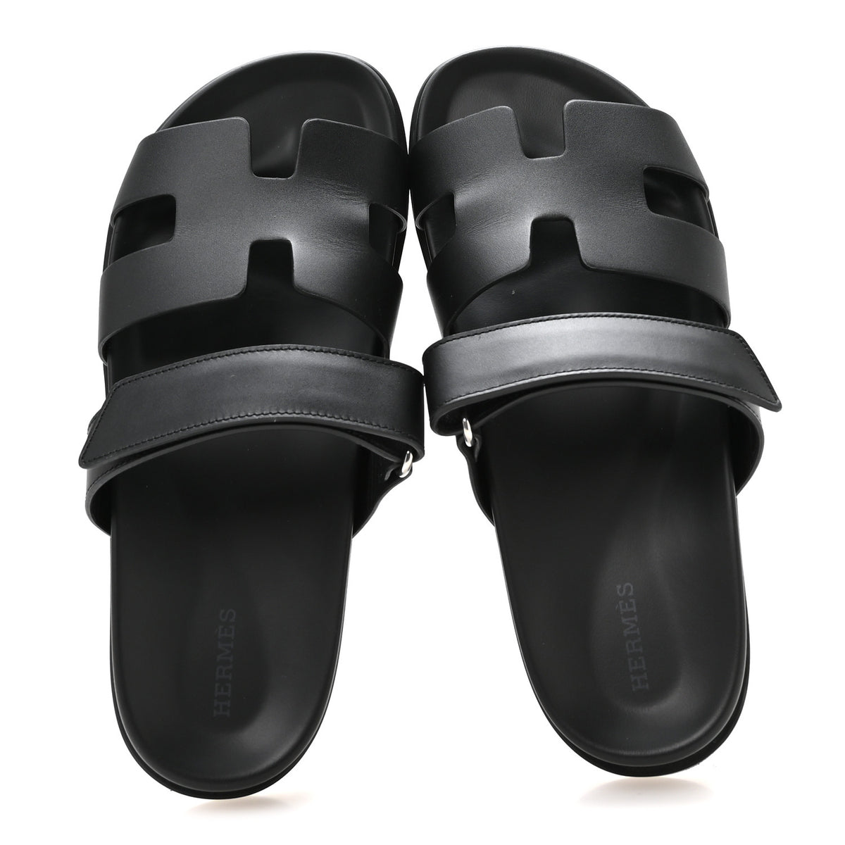 Calfskin Womens Chypre Sandals 40.5 Black