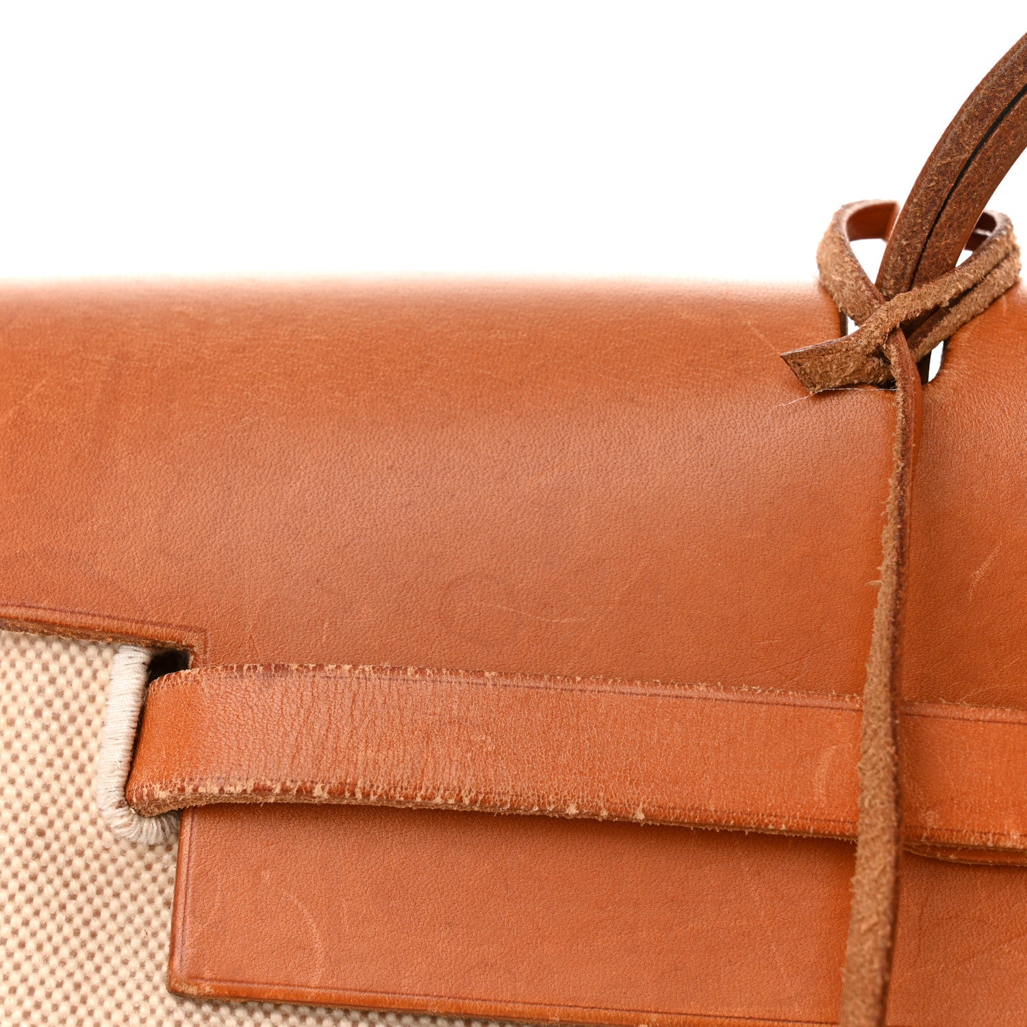 Hermes Toile Vache Calfskin Herbag 39 MM Natural 11 of 14