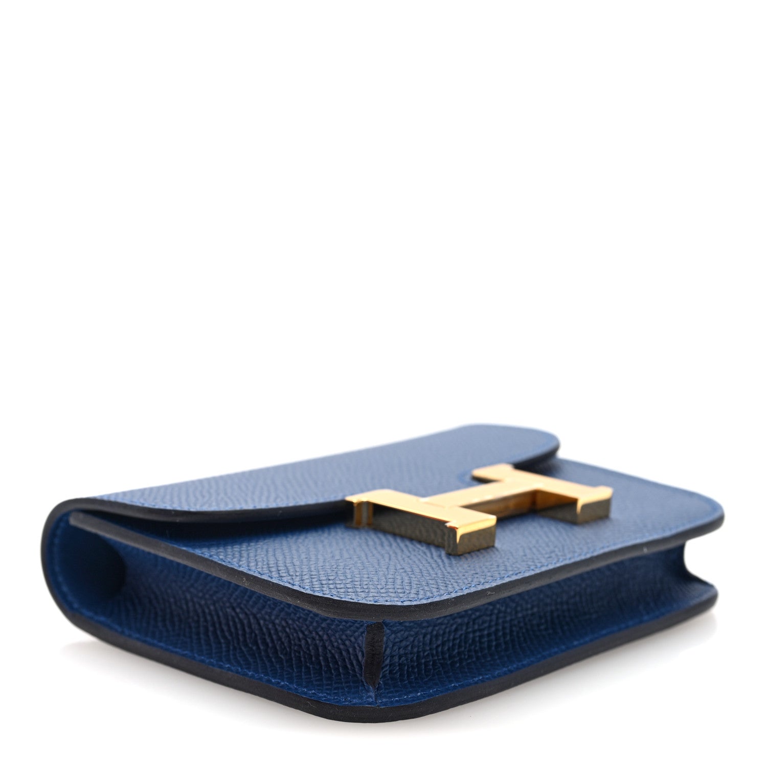 Hermes Epsom Constance Slim Wallet Bleu Tie 5 of 9