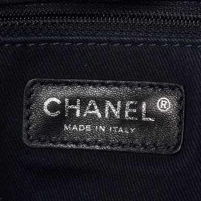Chanel Denim Large Deauville Tote Dark Blue 9 of 10