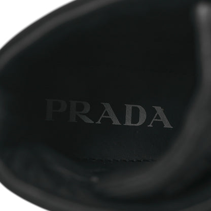 Prada Re-Nylon Gabardine Triangle Womens Wheel Pouch Pocket High Top Sneakers 39 Black 9 of 17