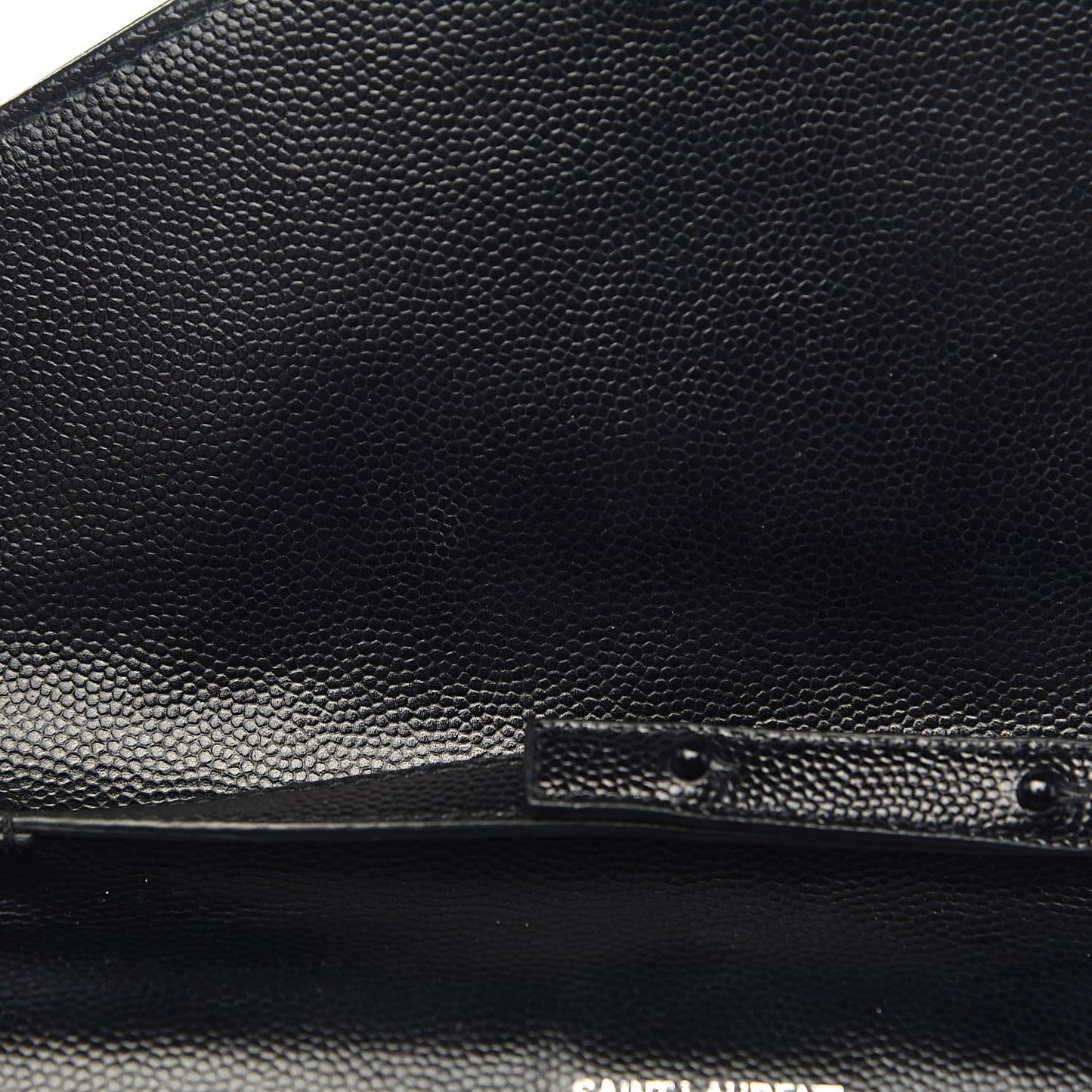 Grain De Poudre Matelasse Chevron Monogram Chain Wallet Black