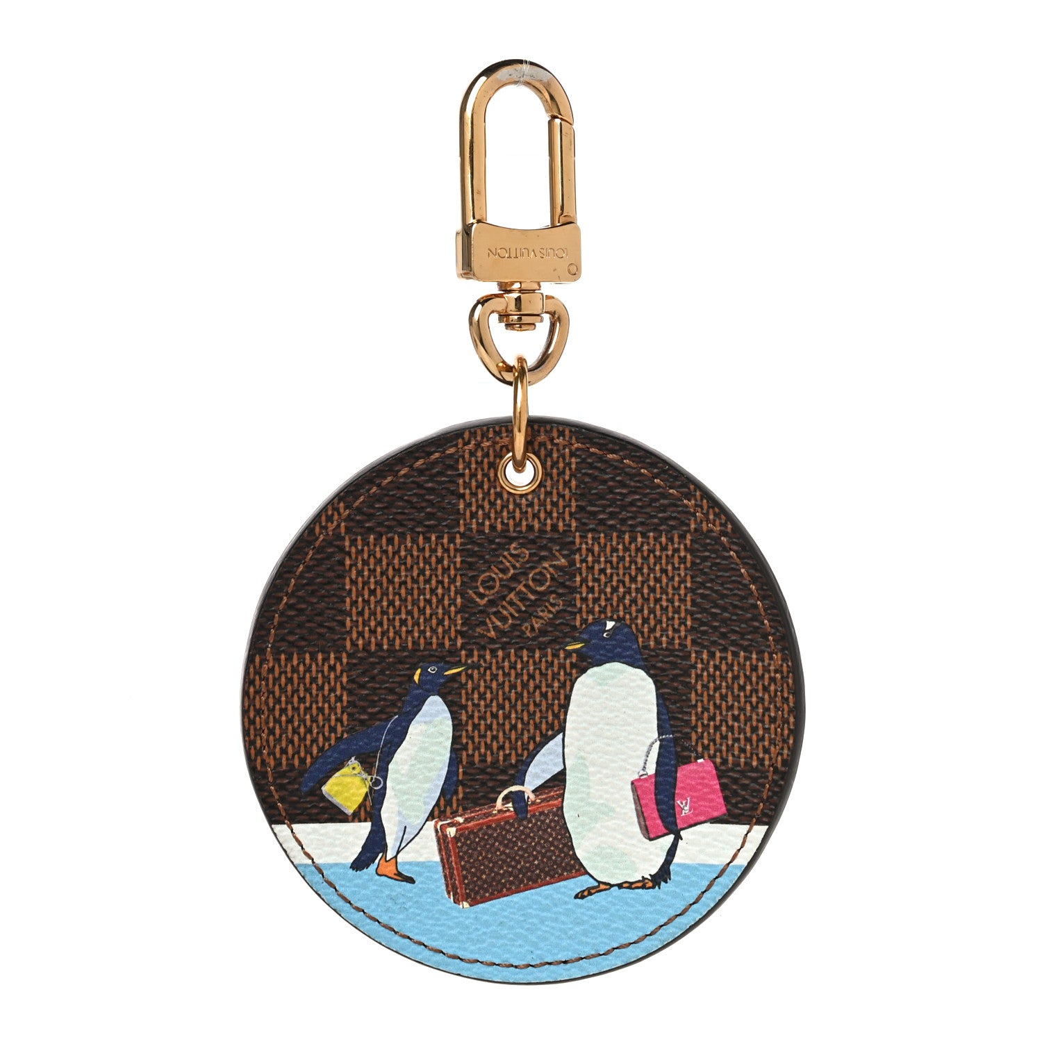 Louis Vuitton Damier Ebene 2017 Christmas Animation Bag Charm Key Ring 1 of 5