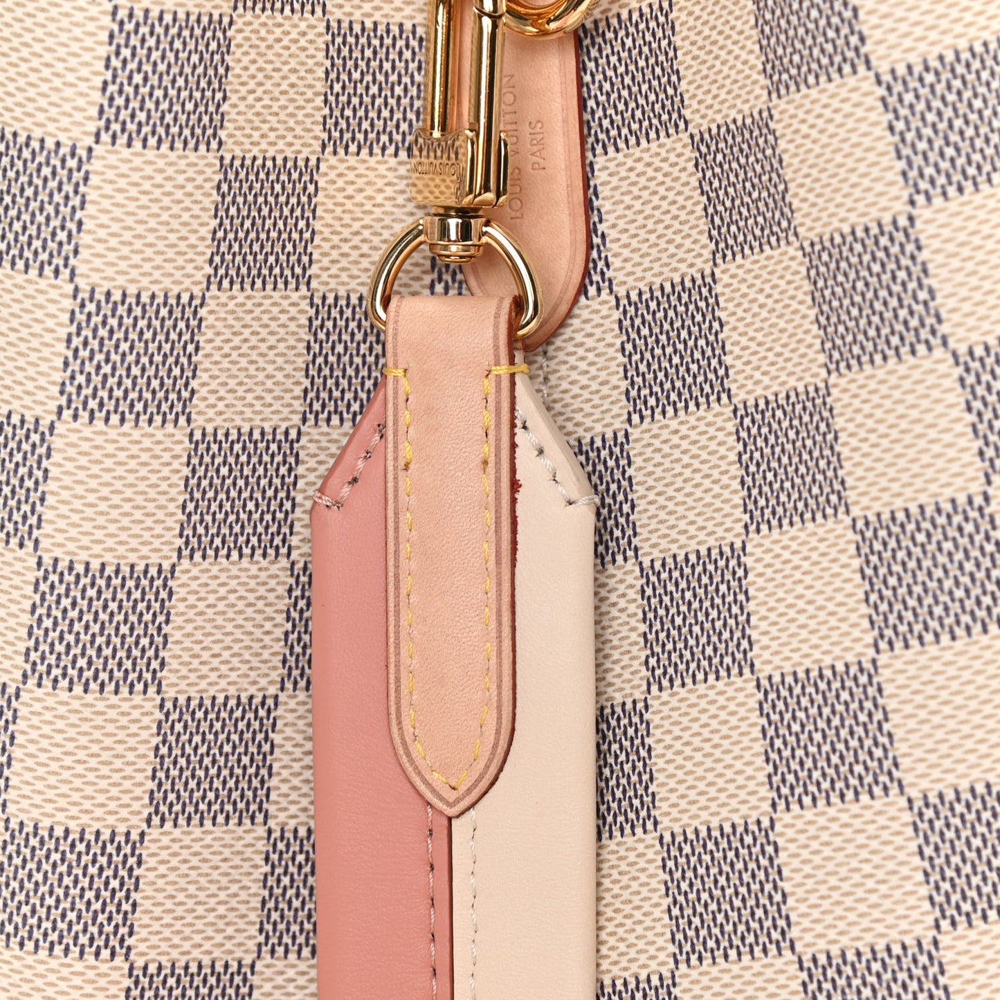 Damier Azur Braided Neonoe MM Peach Cream
