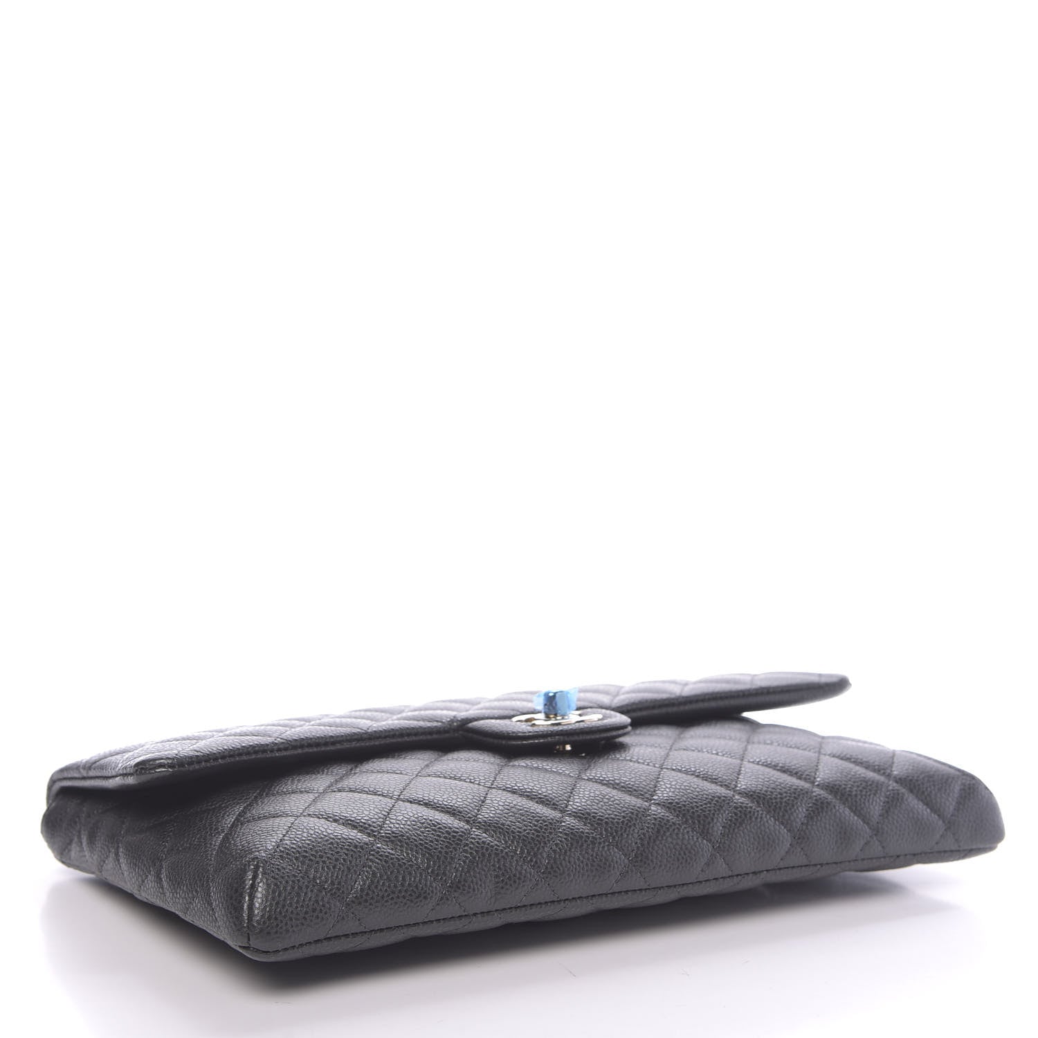 Chanel Caviar Quilted Flap Clutch Dark Grey 4 of 10