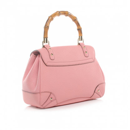 Gucci Calfskin Bamboo Top Handle Bag Pink 3 of 8