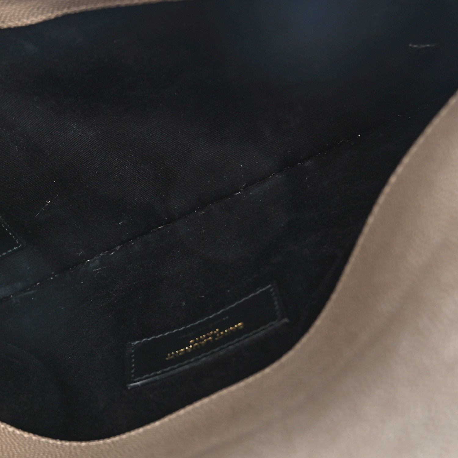 Saint Laurent Grain De Poudre Uptown Pouch Dark Latte 5 of 7