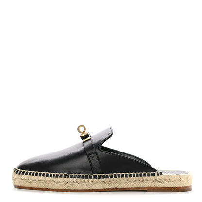 Hermes Goatskin Feria Espadrille 35 Black 1 of 9