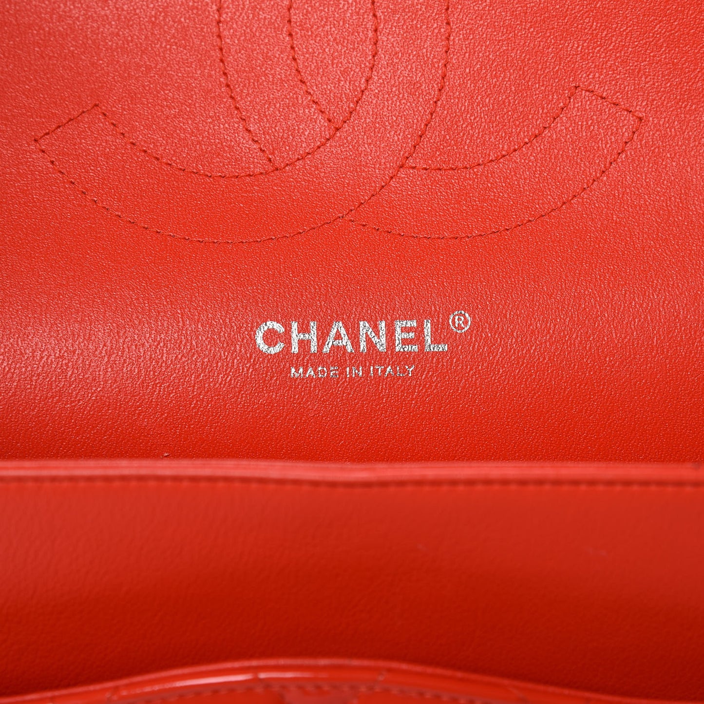 Patent Quilted Jumbo Double Flap Red