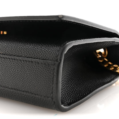 Saint Laurent Grain De Poudre Small Monogram Kate Satchel Black 9 of 9