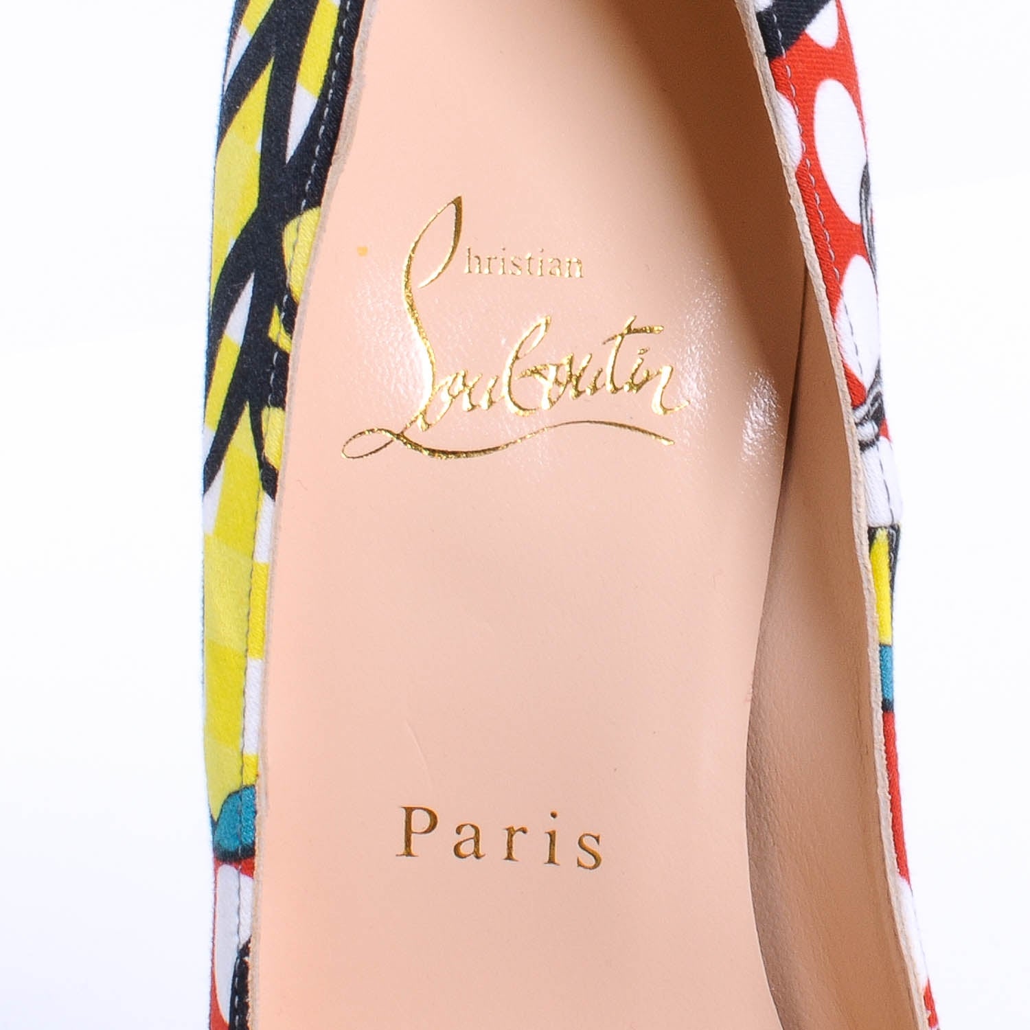 Christian Louboutin Fabric Loubi Print Daffodile 160 Pumps 36 Multicolor 5 of 6
