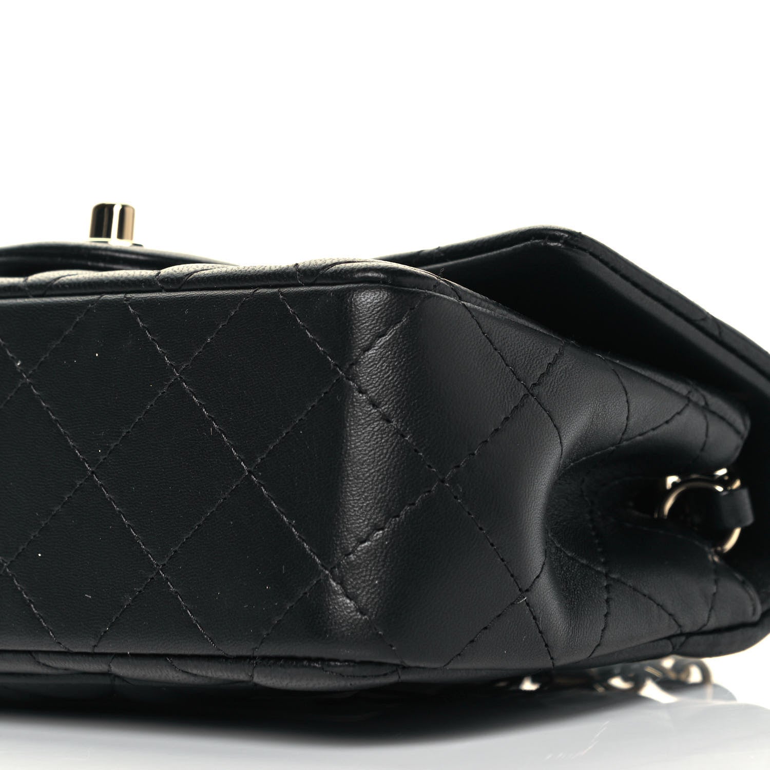 Chanel Lambskin Quilted Mini Rectangular Flap Black 11 of 12