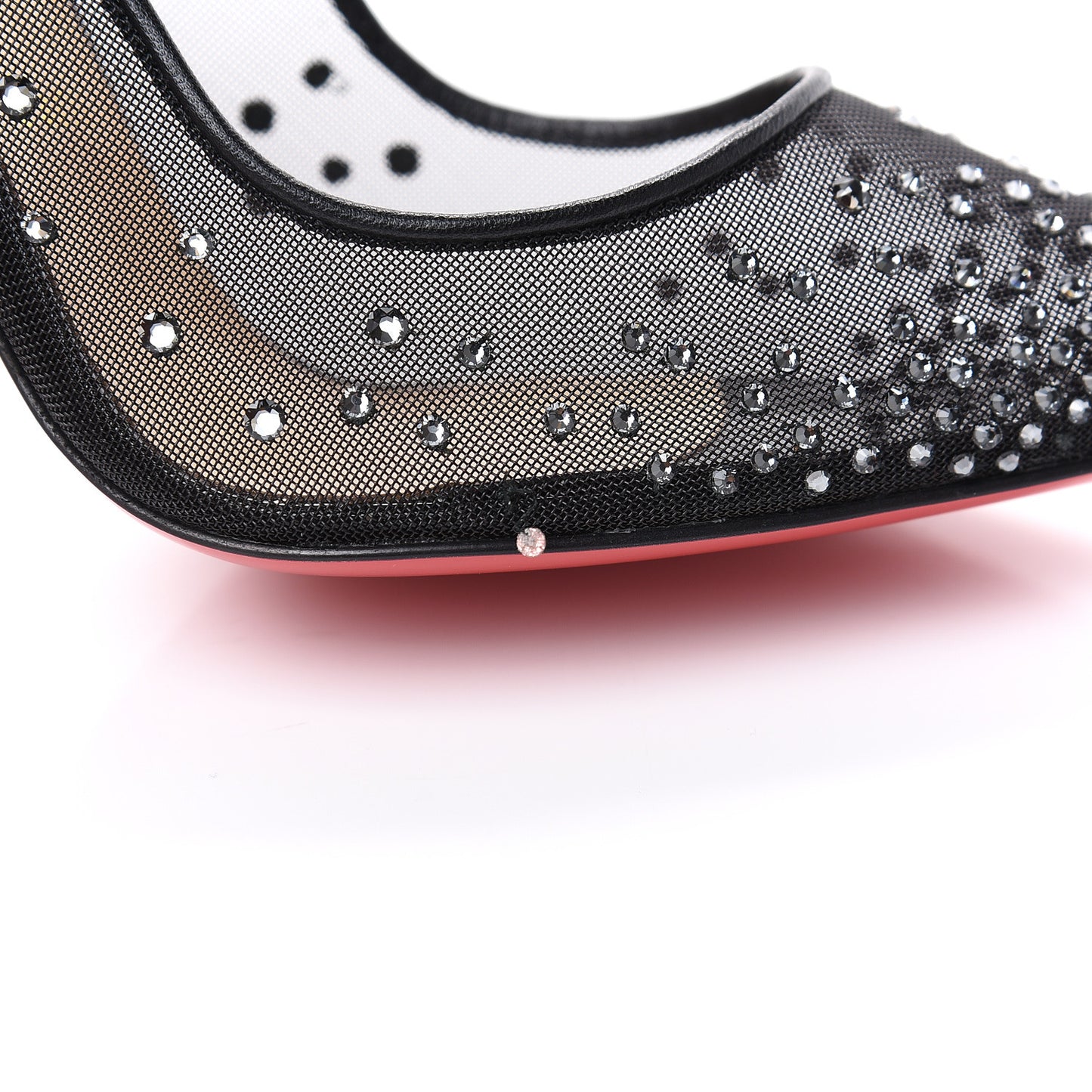 Rete Glitter Mini Specchio Strass Follies 100 Pumps 38 Black
