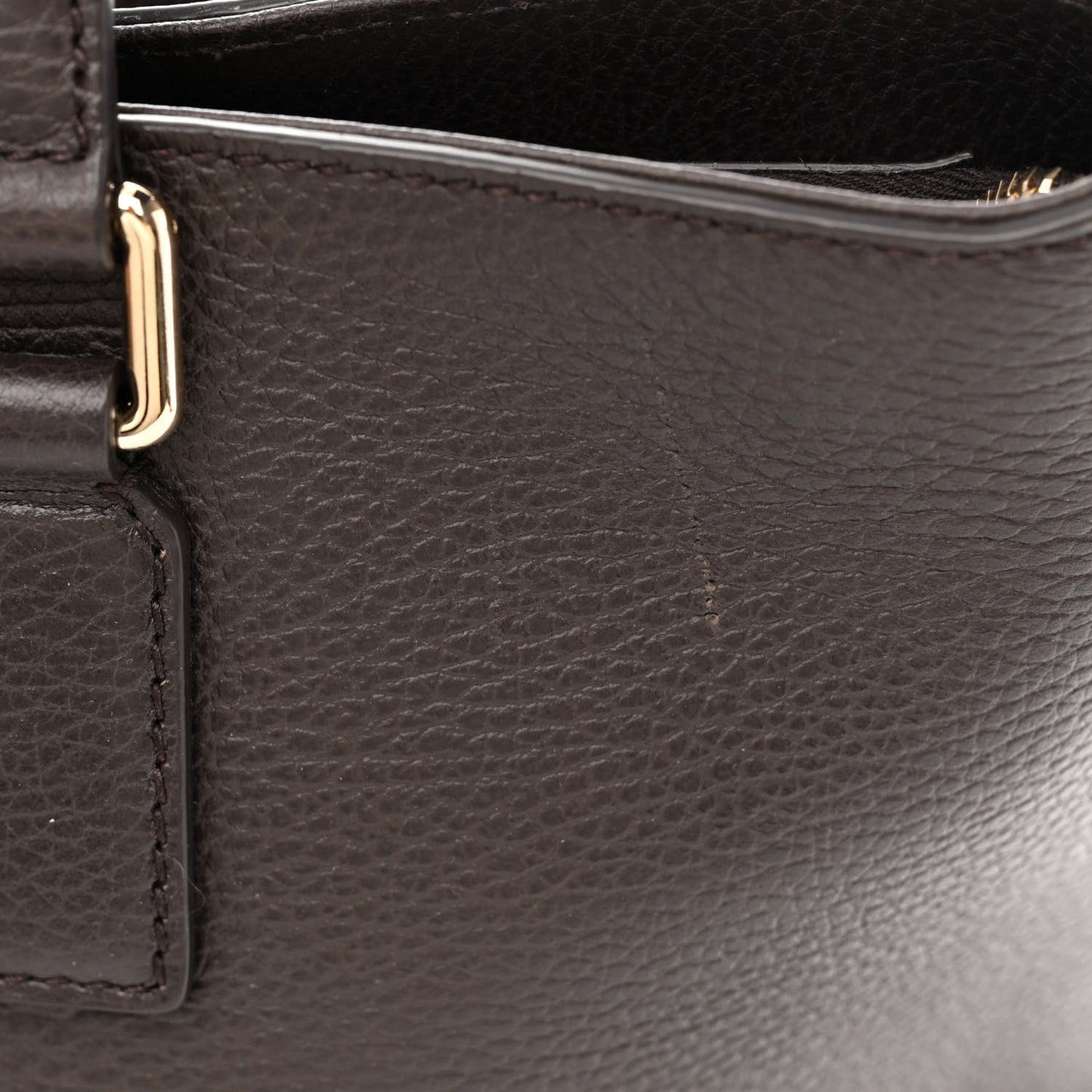 Calfskin Bamboo Tassel Top Handle Tote Dark Brown