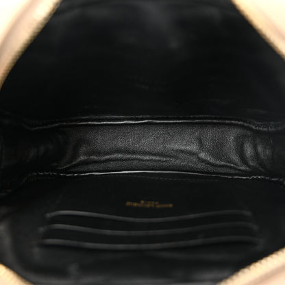 Saint Laurent Grain De Poudre Matelasse Monogram Mini Lou Camera Bag Dark Beige 5 of 11