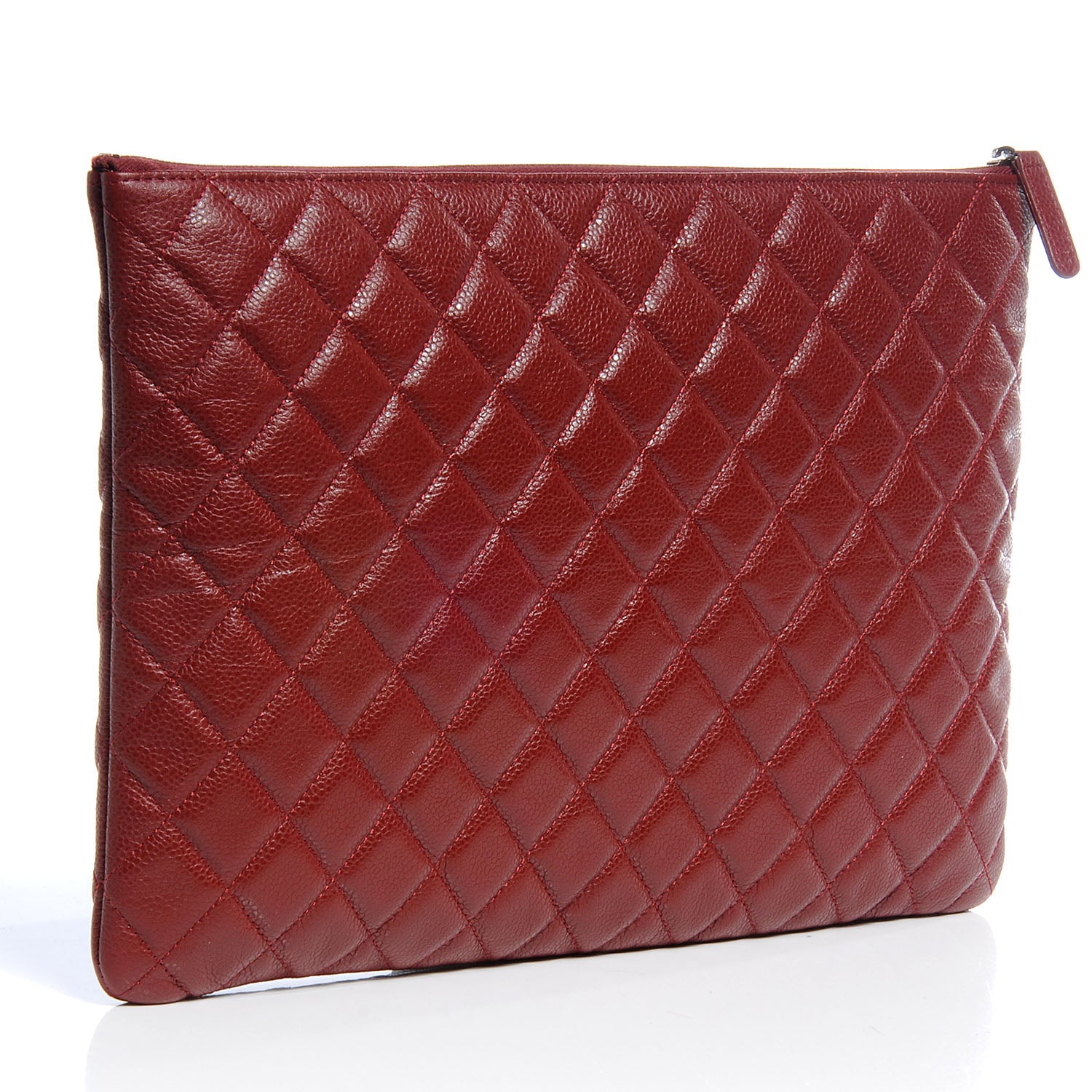 Chanel Caviar Large Cosmetic Case Rouge 3 of 9
