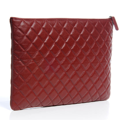 Chanel Caviar Large Cosmetic Case Rouge 3 of 9