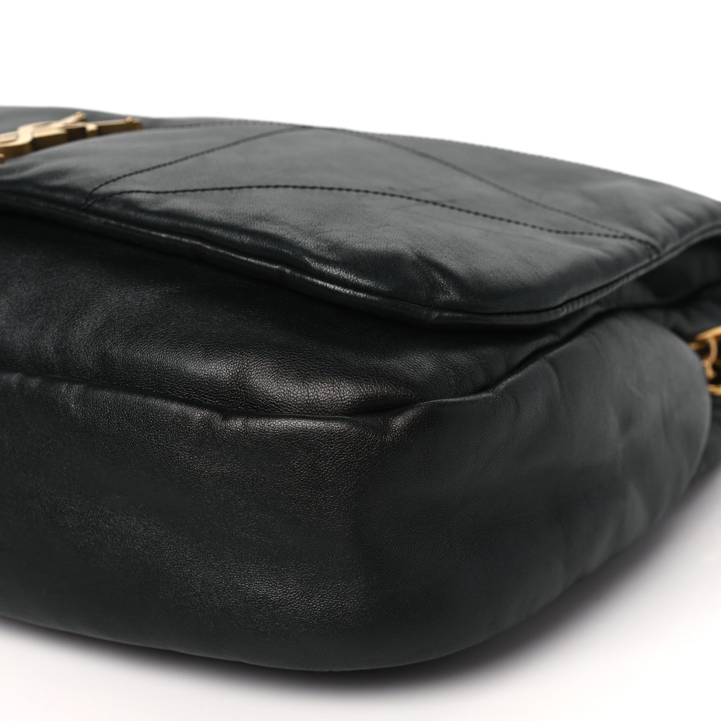 SAINT LAURENT Lambskin Matelasse Monogram Large Jamie 4.3 Black