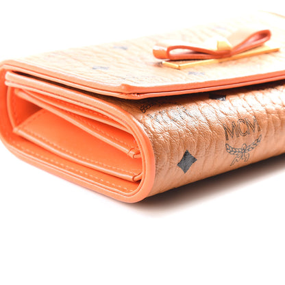 MCM Visetos Tri-Fold Wallet Cognac Orange 5 of 10