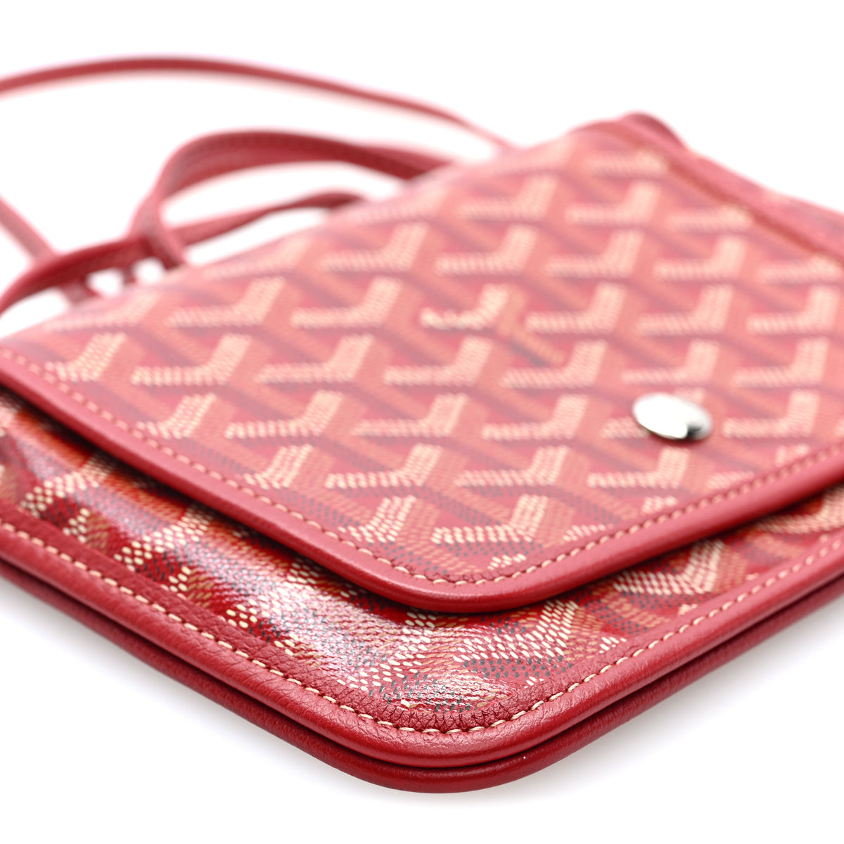 Goyard Goyardine Plumet Wallet Clutch Red 7 of 8