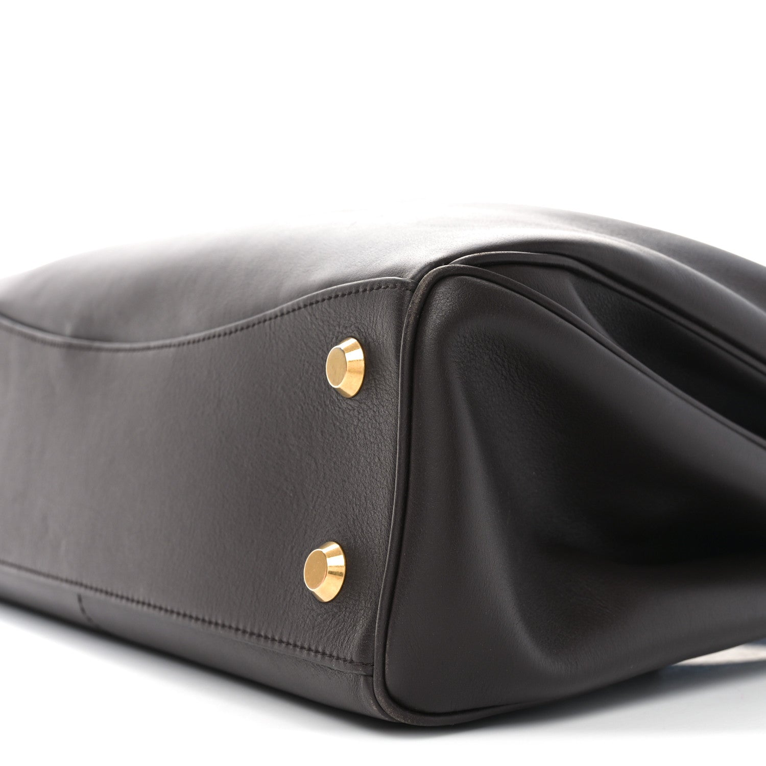 Balenciaga Natural Smooth Calfskin Medium Rodeo Top Handle Handbag Espresso 9 of 9