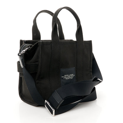 Marc Jacobs Cotton Canvas Small The Traveler Tote Bag Black 3 of 10